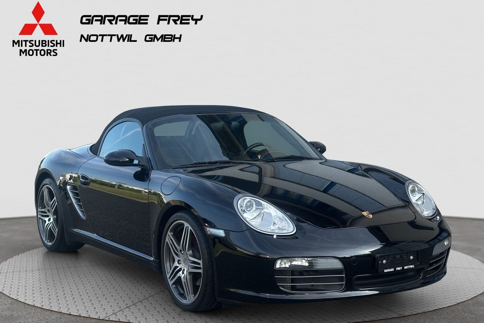 Porsche Boxster S in Schwarz, Frontansicht